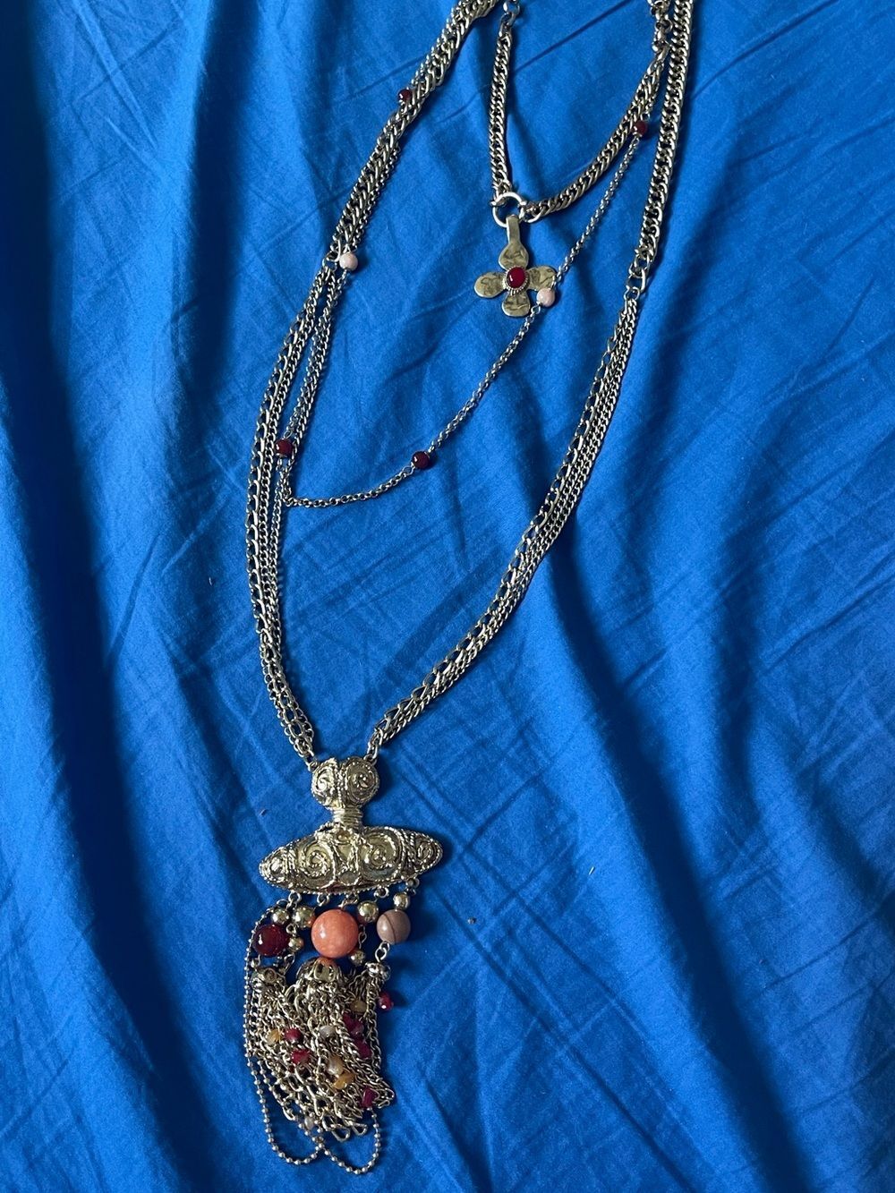 Free People Catriona Layer Statement Necklace NWT - Picture 5 of 7